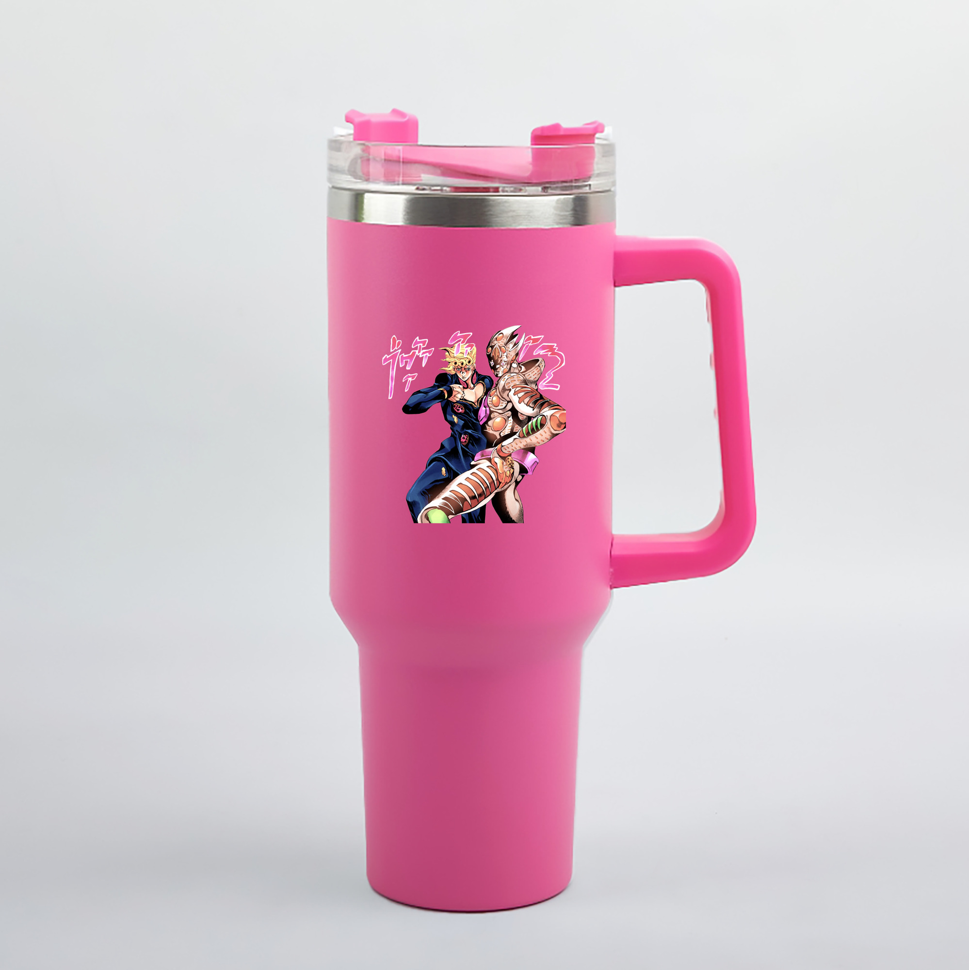 （画像用） ジョジョの奇妙な冒険 ジョルノ?ジョバァーナ JoJo's Bizarre Adventure Giorno Giovanna 1200mL車用タンブラー（カラープリント）